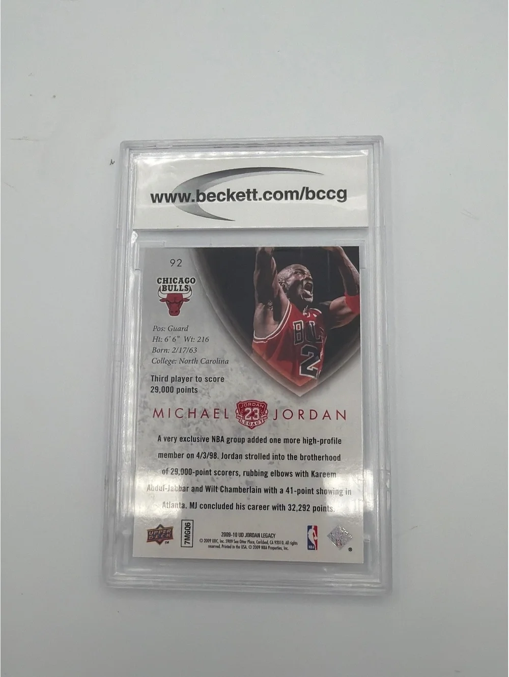 2009-10 Upper Deck MJ Legacy Collection Gold #92 Michael Jordan Basketball Card